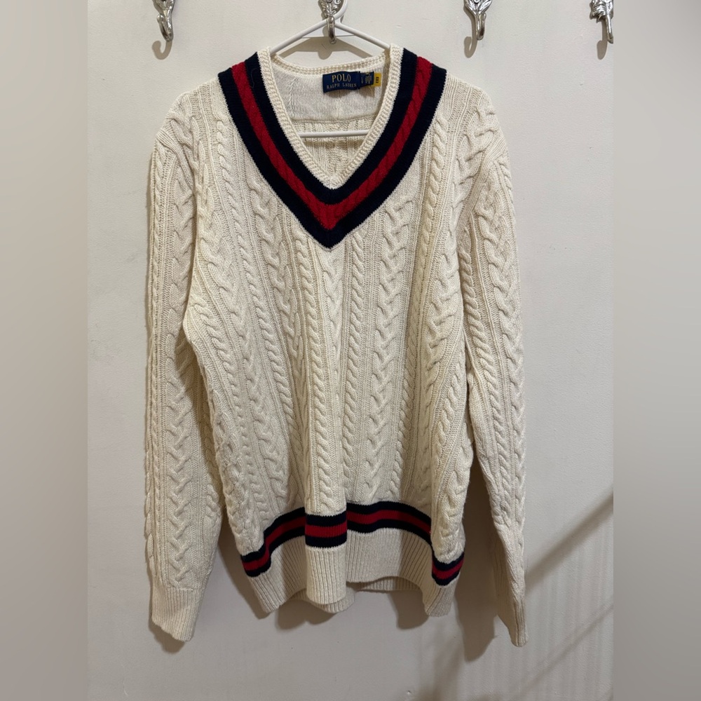 Polo by Ralph Lauren Cream Cable Knit Sweater